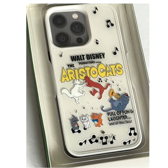 Kate Spade Disney iPhone 14 PRO MAX Aristocats Liquid Case Hard Shell - Picture 2 of 7